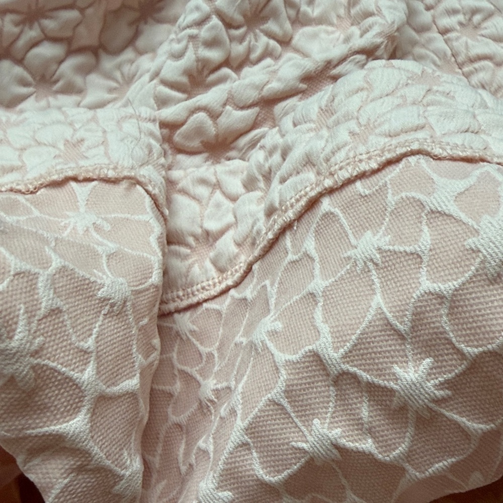 Pale Pink Textured Ruffled Sleeve Dress - Picture 16 of 16